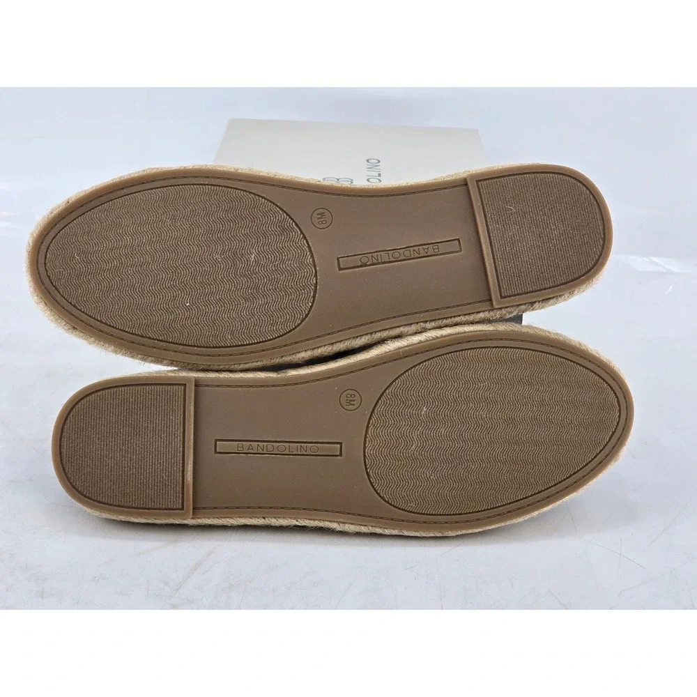 Bandolino Pannie2 Espadrille Flats Womens 8 Black Mary Jane Buckle - Excellent